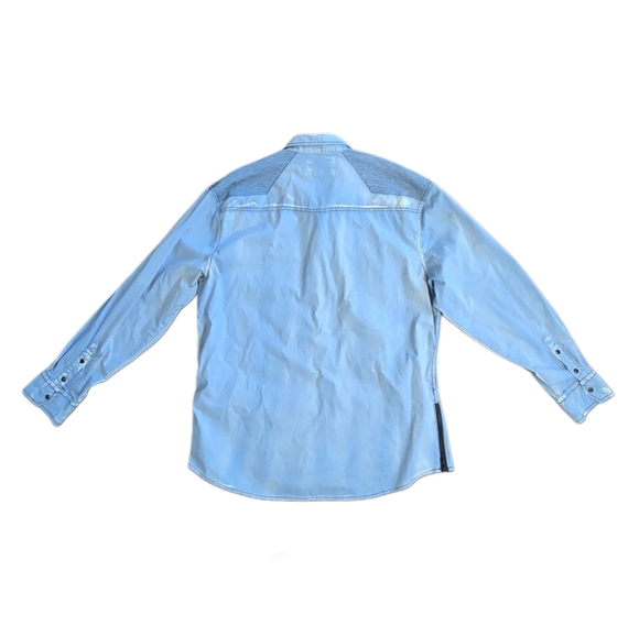 Buckle Black Pearl Snap Distressed Western Streetwear XXL Athletic Fit Shirt - Picture 2 of 11